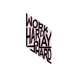 Work Hard Play Hard – Bold Inspirational Quote for Lifestyle Apparel