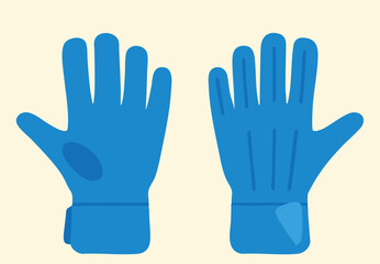 Obraz premium Blue Rubber Gloves For Cleaning And Protection Use 