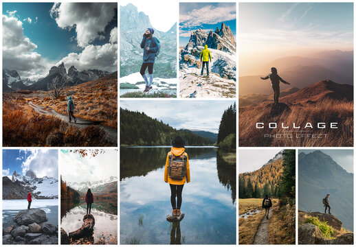 Photo Collage Mood Board Mockup