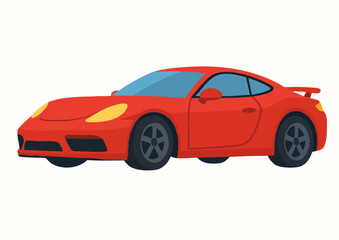 Red Sports Car Vector Design For Modern Themes
