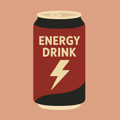 Energy Drink Can Design Featuring Bold Graphics