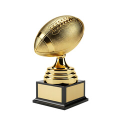 American football trophy with stunning golden award design