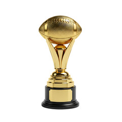 Celebrate victory with a stunning golden American football trophy for champions