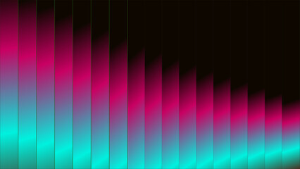 "Gradient Soundwave Bars in Cyan to Magenta on Black Background – Abstract Tech Vibes"