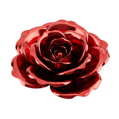 Stunning metallic red rose blooms with elegant, luxurious petal detail