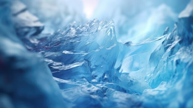 detailed blue ice cave, icicles, glowing light, crystalline structures, intricate patterns, frozen landscape, serene atmosphere, cinematic lighting, highly detailed and realistic