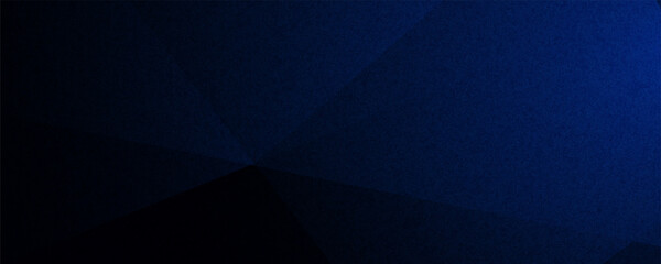 Black dark navy blue silver abstract pattern background. Geometric shape. Line triangle angle fold polygon diamond 3D. Color gradient ombre. Rough grain noise