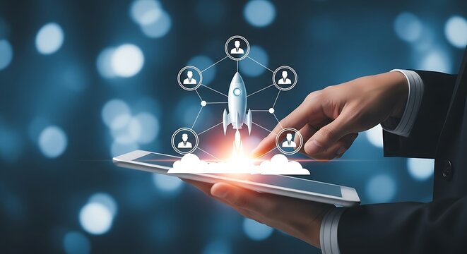 Rocket launch network connection business technology