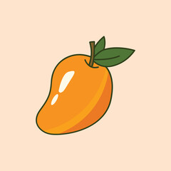 vector illustration of an orange fruit