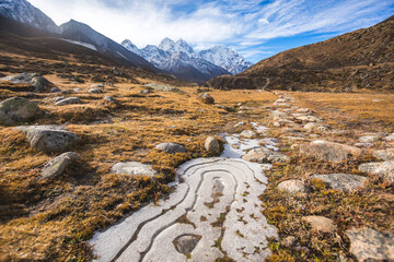 View on the way to Everest base camp. Nepal