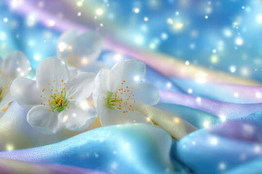 Elegant banner design with soft lighting, pastel colors, and a serene composition, evoking a calming and sophisticated vibe