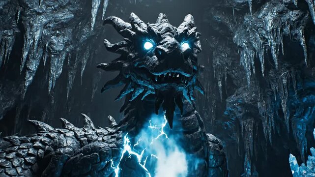 Ancient Crystal Dragon Awakens in a Frozen Cavern.