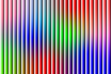 Vibrant vertical stripes of color transitioning through a rainbow spectrum with subtle shadows and highlights creating depth
