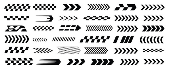 racing cars, race stripes, checkered flag, finish line, motocross labels, dynamic lines, motorsport graphics, and speed-inspired racing decal designs
