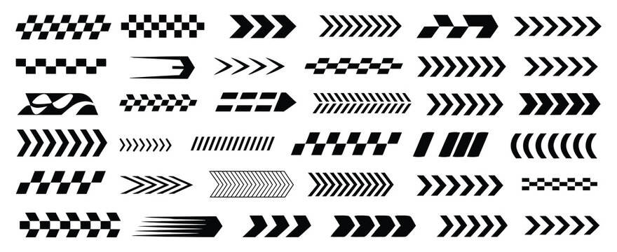 racing cars, race stripes, checkered flag, finish line, motocross labels, dynamic lines, motorsport graphics, and speed-inspired racing decal designs - Powered by Adobe