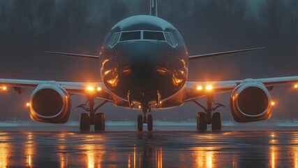 selective focus commercial aircraft lifting off at airport - Powered by Adobe