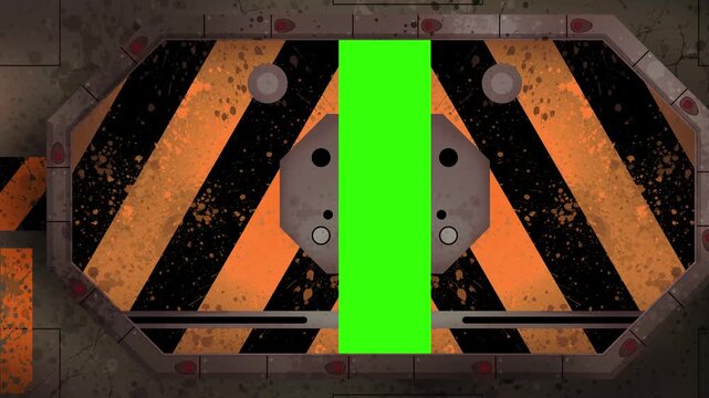 sci fi industrial heavy doors screen transition
