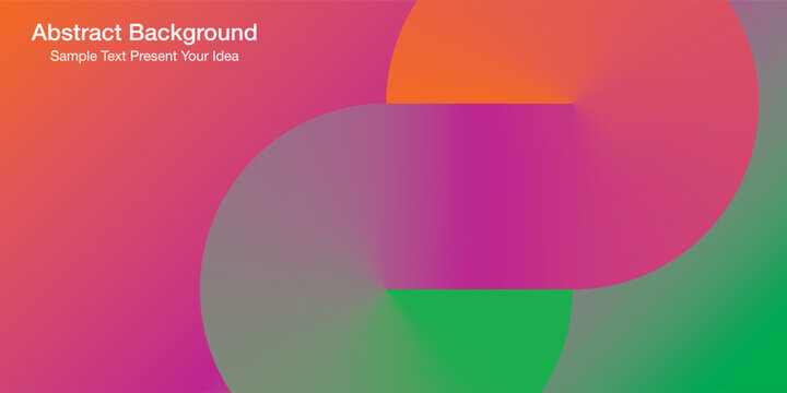 Minimal vector abstract background with soft circular forms creating infinite loop shape. Using bright gradients to add interest to artwork. Idea for modern cover page, website banner, presentation.