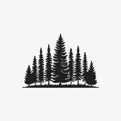 Obraz premium minimal tree Silhouette Symbol