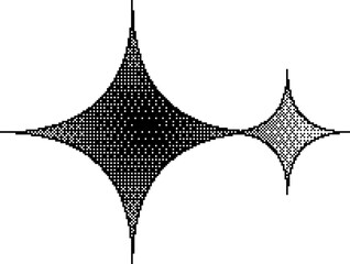 8-bit abstract halftone pixel art vector graphic
