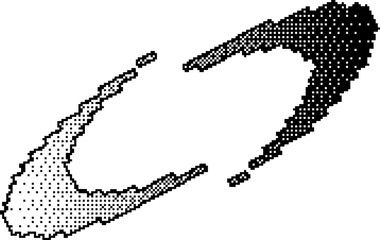 8-bit abstract halftone pixel art vector graphic
