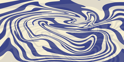 bstract horizontal background with colorful waves. Trendy Blue and beige colors eps 10.