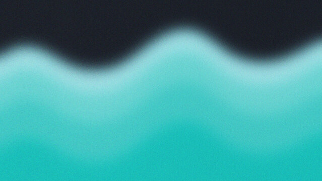 Cyan Wave Split. Abstract Gradient Crest with Blue Black Contrast and Smooth Fluid Motion. Suitable for tech design, wallpaper, poster, cover, brochure, banner, website, flyer