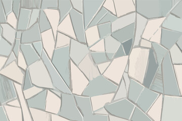 Patr&oacute;n abstracto de mosaico con formas geom&eacute;tricas irregulares en tonos pastel.