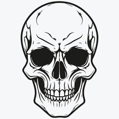 Fototapeta premium scull sketch illustration vector