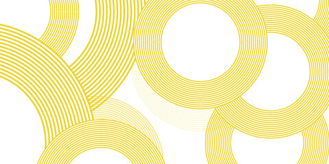 Doodle banner with yellow ramen pattern on white background. Wave abstract pattern vector 10