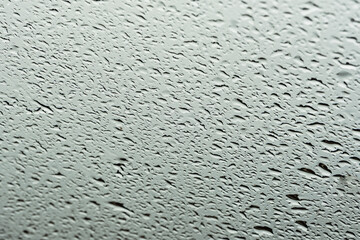 Water Droplets on Window Glass in Soft Natural Light