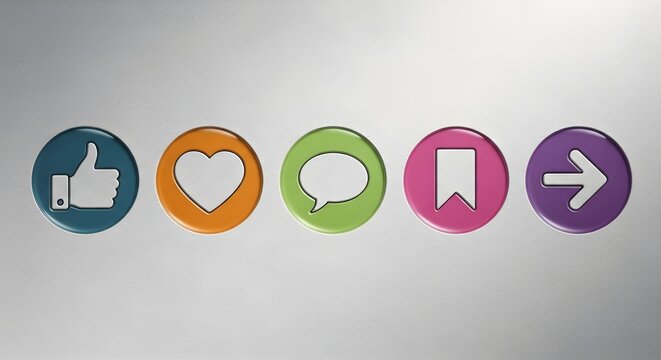 A Vibrant Collection of Social Media Icons Representing Communication & Engagement