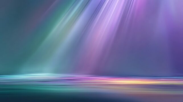 Purple-teal gradient with soft light streaks at the top and large blank area at the bottom for headline and branding, ideal for modern business presentations and marketing