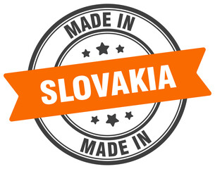 Made in Slovakia round sign. Made in Slovakia stamp.