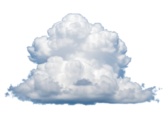 Isolated fluffy cloud formation against the sky, meteorology and climate changes concept