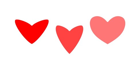 Red heart shape on a white background, symbolizing love, romance, and Valentine's Day.