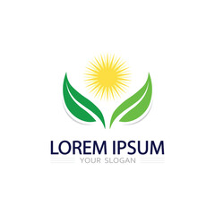 Obraz premium Fresh plant leaf logo symbol representing health, vitality, and natural organic life