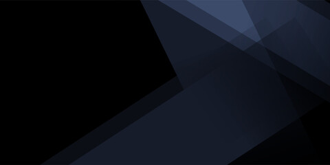 Modern black dark blue white abstract background. Minimal. Color gradient. Web banner. Geometric shape. 3d effect. Lines stripes triangles. Design. Futuristic.