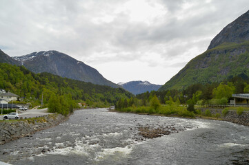aida, aida kreuzfahrt, aida schiff, anlegestelle, architektur, berge, dorf, eidfjord, fjord,...