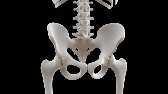 3D Model of Human Sacrum and Coccyx Tailbone Anatomical Structure
