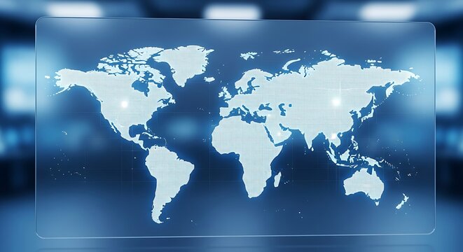 Modern global business network on a digital interface for worldwide communication, perfect for technology companies and international marketing strategies