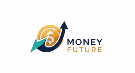 Money Future Logo - Coin with Upward Arrow Symbolizing Financial Growth.