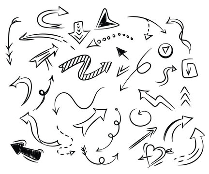 Hand drawn arrow illustration collection