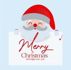 merry christmas and happy new years - Santa's sleigh on white papper - stock illustration