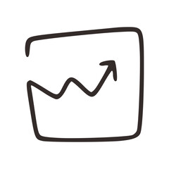 chart handdrawn line art icon