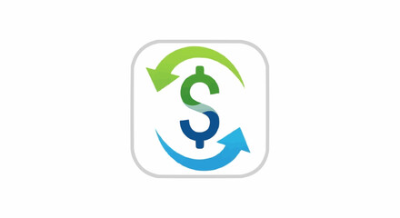 Dollar Sign Currency Exchange Arrows Icon.