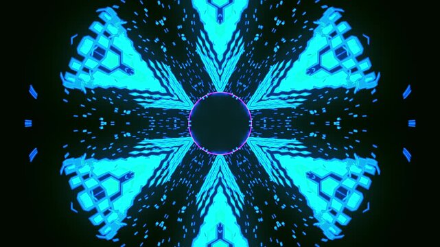 Seamless Kaleidoscope Light Flow &ndash; 4K VJ Loop Background