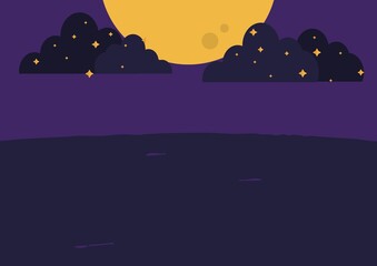 The moon in sky night 