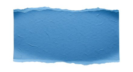 Textured Blue Paper, with Torn Edges, cutout, PNG isolated on white or transparent background