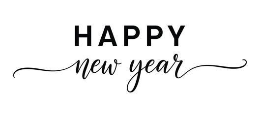 minimal new year typography in bold black lettering perfect for greeting cards posters and seasonal holiday design projects